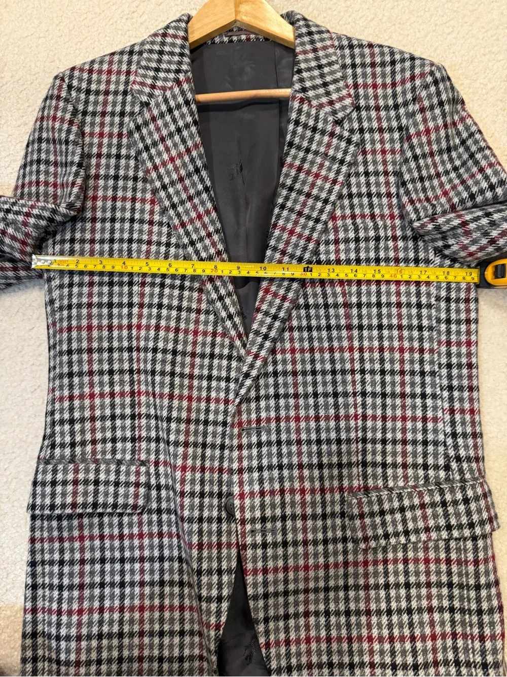 Vintage Burberrys 100% Cashmere Sports Coat Made In England Size 40 Short